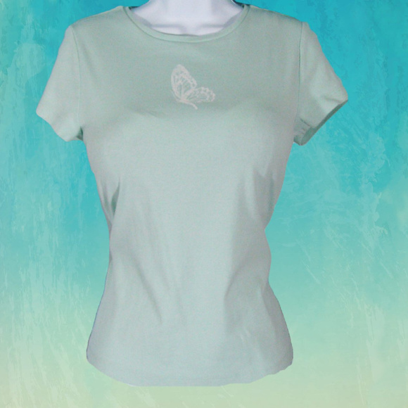 Talbots Casual Butterfly short sleeve  PM - Picture 1 of 8